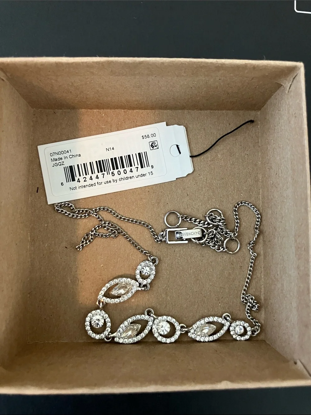 Givenchy Silver Crystal Necklace - Elegant Women’s Jewelry